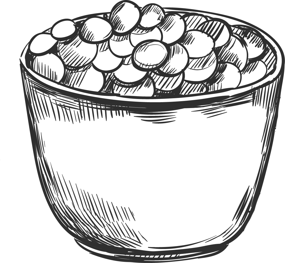 Decorative acai bowl illustration