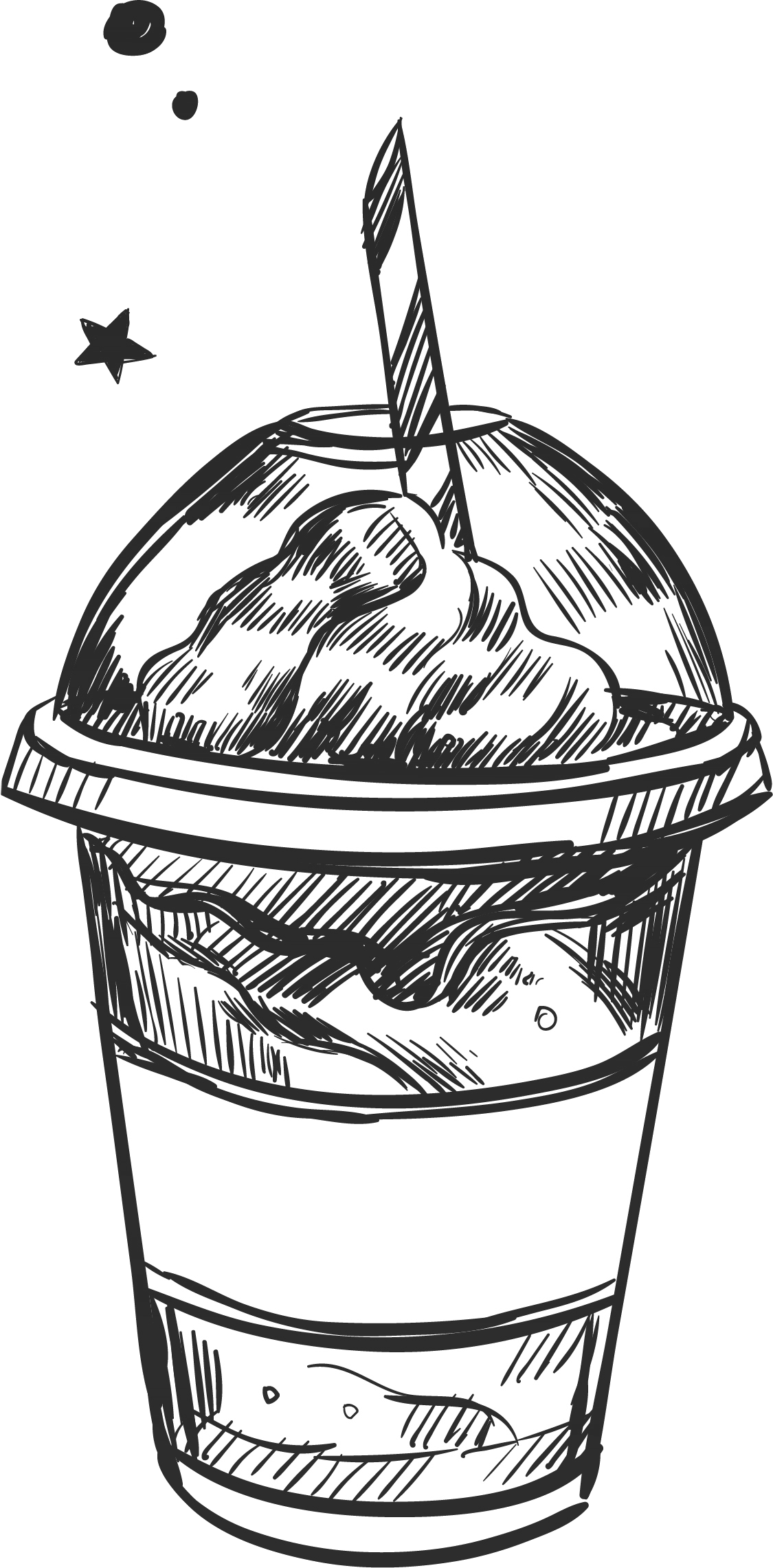 Decorative smoothie illustration